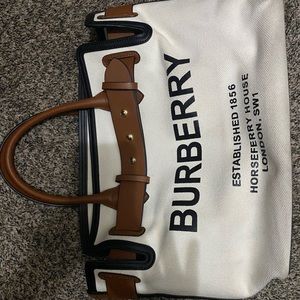 beige canvas tote bag